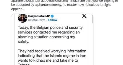 Iran's Mission in Brussels responded to the Belgian member of Parliaments unfounded allegations